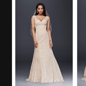 David’s Bridal Champagne Wedding Dress